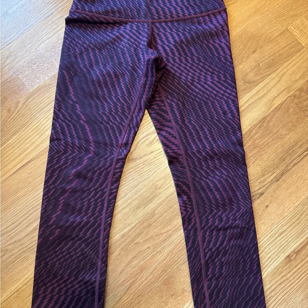 Lululemon Athletica Purple/Maroon Patterned Leggings